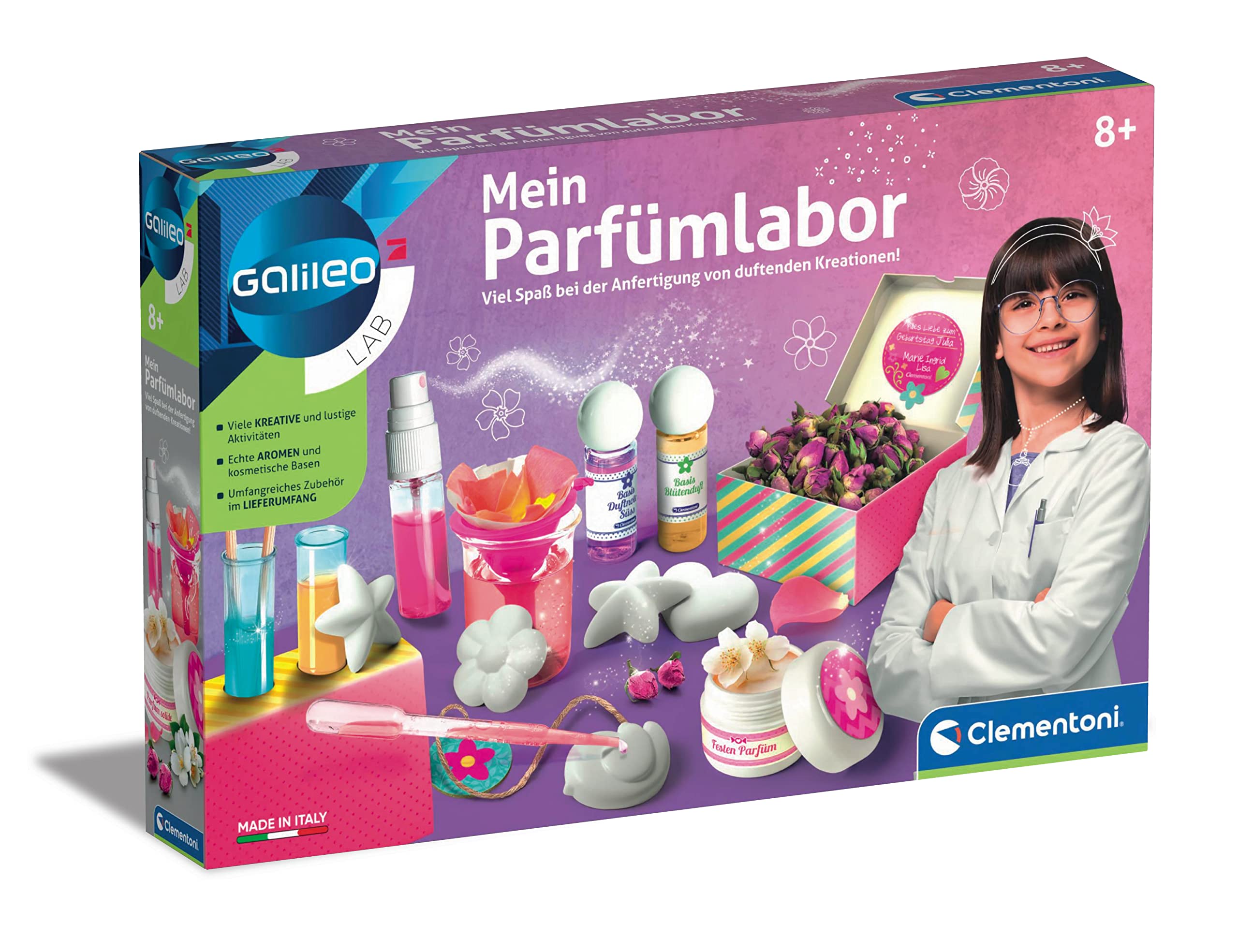 Clementoni Galileo Lab - My Perfume Laboratory, Fragrant Fragrances and Perfumes, Exciting Experiment Box for Home, Toy for Children Aged 8 and Up 59070