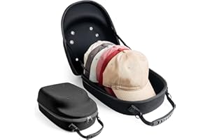 Unjumbly Baseball Cap Storage, Hat Carrier Travel Case with Carrying Handle and Adjustable Shoulder Strap, Hat Organizer Holder Bag for 6 Baseball Caps, Hat Travel Case Ideal for Travel & Home Storage