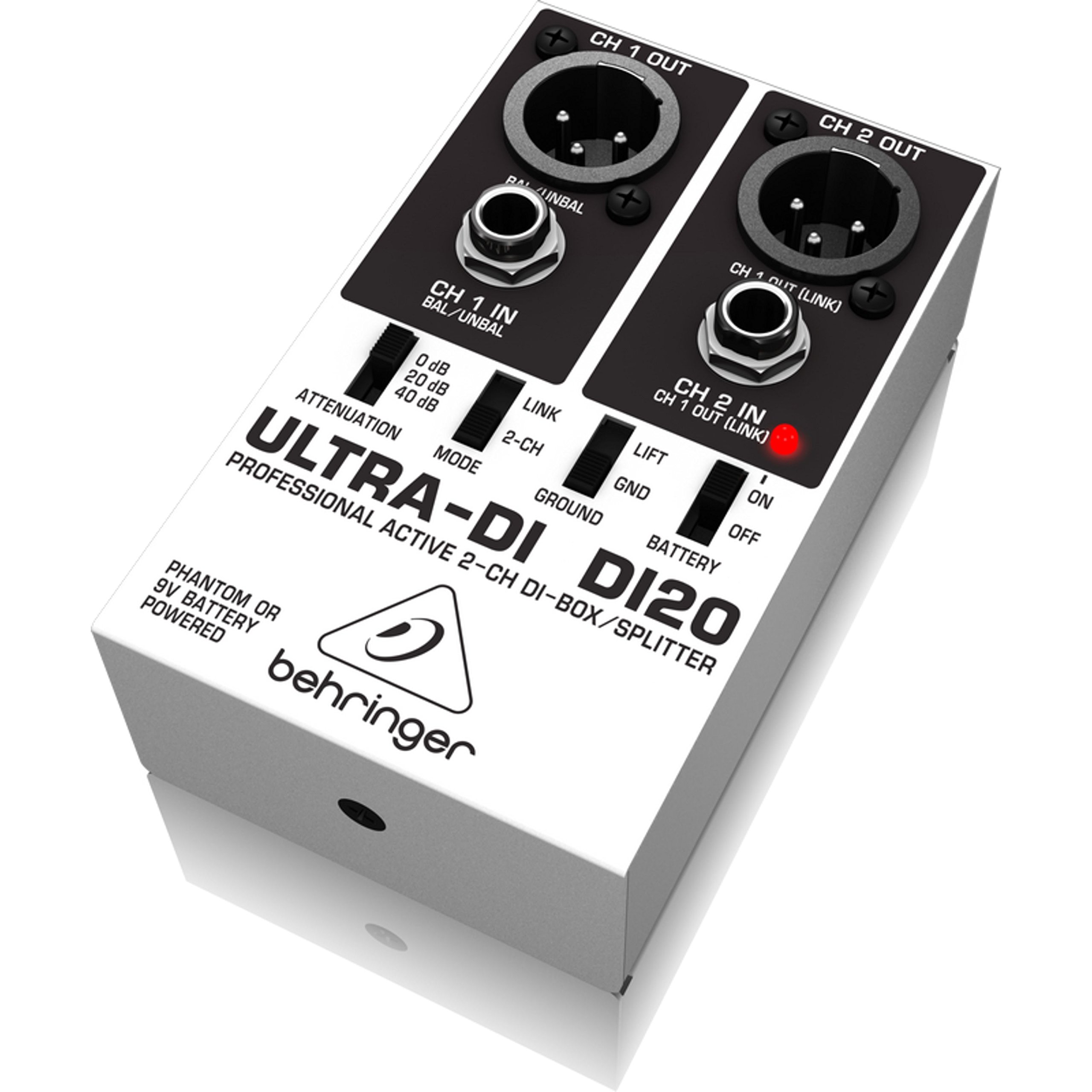 Behringer Ultra-Di Di20 Profesional Activo Di-Box/Divisor De 2 Canales Behringer Ultra-Di Di20 Profesional Activo Di-Box/Divisor De 2 Canales