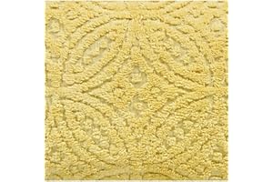 Better Trends 1 Piece Chenille Bedspread Twin Size 100% Cotton Chenille Bedspread All Season Lightweight Bedding Charming Wedding Ring Design Bedroom Décor Yellow