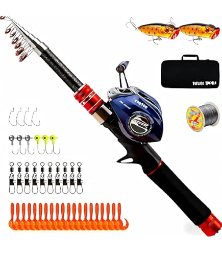Amazon.com : Kilitn Fishing Rod and Reel Combo, Baitcasting Combo Baitcast Reel 5 Foot Durable Fiberglass Telescopic Rod with Fishing Line Full Kits Comfortable Handle (Spinning Reel) : Sports & Outdoors Amazon.com : Kilitn Fishing Rod and Reel Combo, Baitcasting Combo Baitcast Reel 5 Foot Durable Fiberglass Telescopic Rod with Fishing Line Full Kits Comfortable Handle (Spinning Reel) : Sports & Outdoors