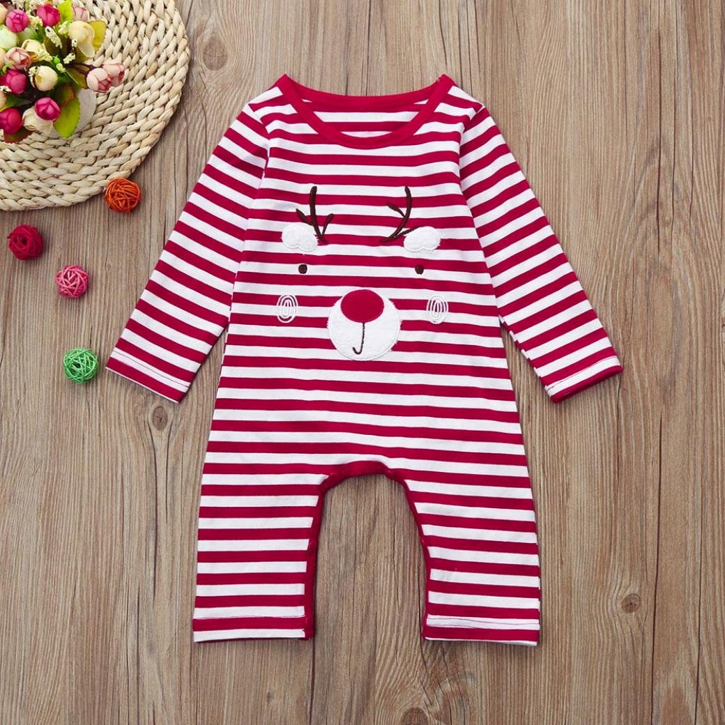 Longra Automne Hiver 17 Bodys Bebe Col Rond Raye Noel Cerf Imprime Combinaisons Et Barboteuses Fille Garcon Romper Pyjamas Enfant Habits Bebe Soldes Bebe Noel Costume Enfant 0 24 Mo Bebe Bebe Fille 0 24m