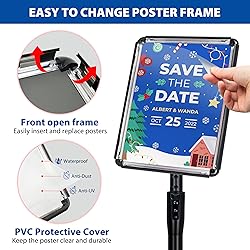 VAIIGO 4 Packs 8.5x11 Inch Sign Stand - Adjustable
