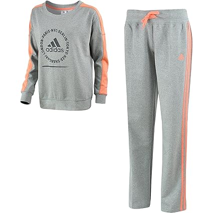 adidas Relax Cott Suit Sportanzug Trainingsanzug Freizeitanzug Damen Grau