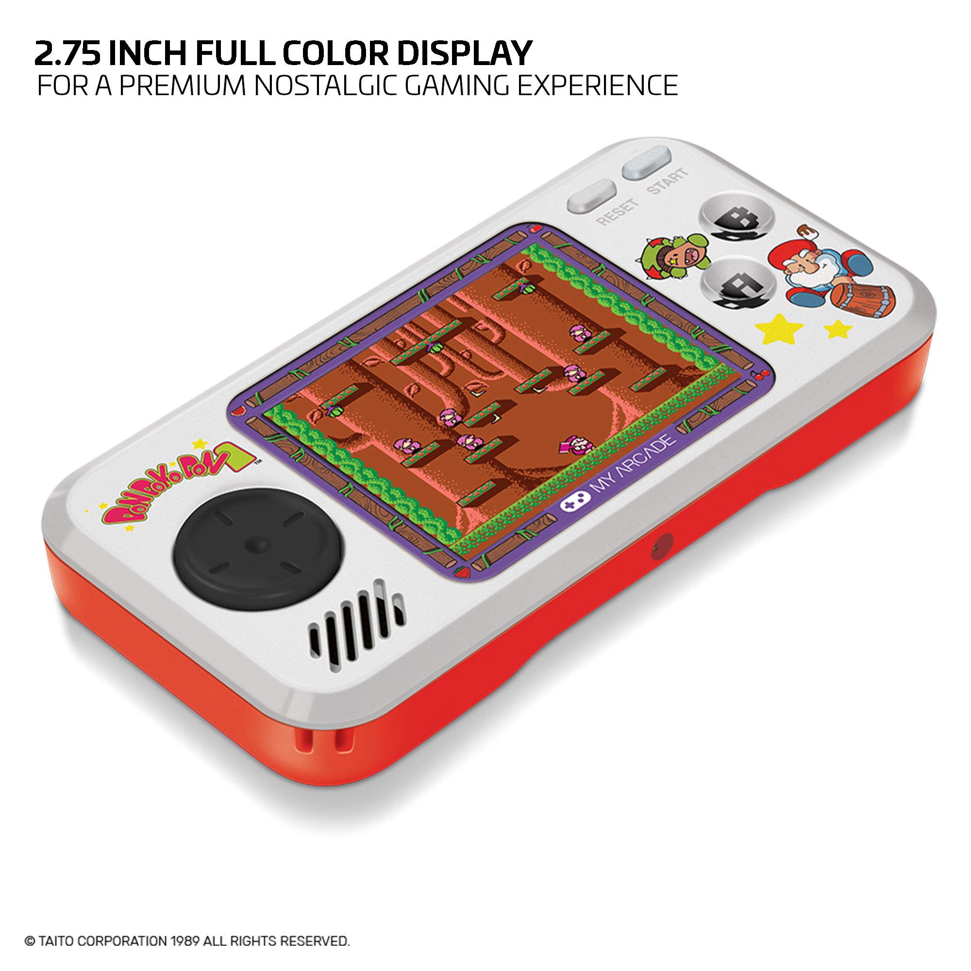 My Arcade Limited Edition Don Doko Don Pocket Player: 3 Built in Games, Don Doko Don 1 and 2, Chack'n Pop, Collectible, Full Color Display, Headphone Jack, Battery or Micro USB Powered