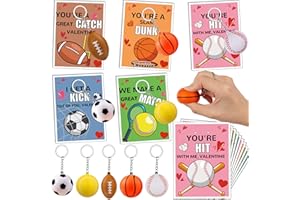 FLYSNK 30 Pack Valentines Day Cards for Kids Classroom Valentines Day Gifts for Kids School with Stress Fidget Ball Keychain Valentines for Kids Class Valentines Exchange Cards Party Favors Exchange Gift Set