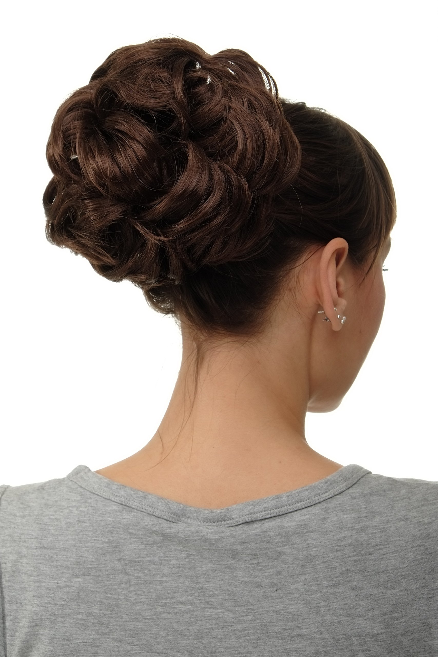 WIG ME UP Q840-6 Hairpiece Hairbun Bun Hair Rose bushy voluminous chocolate brown