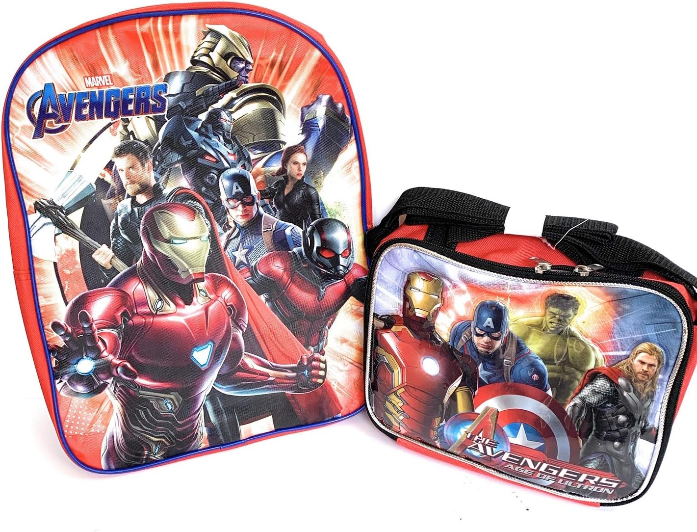 avengers backpack and lunchbox