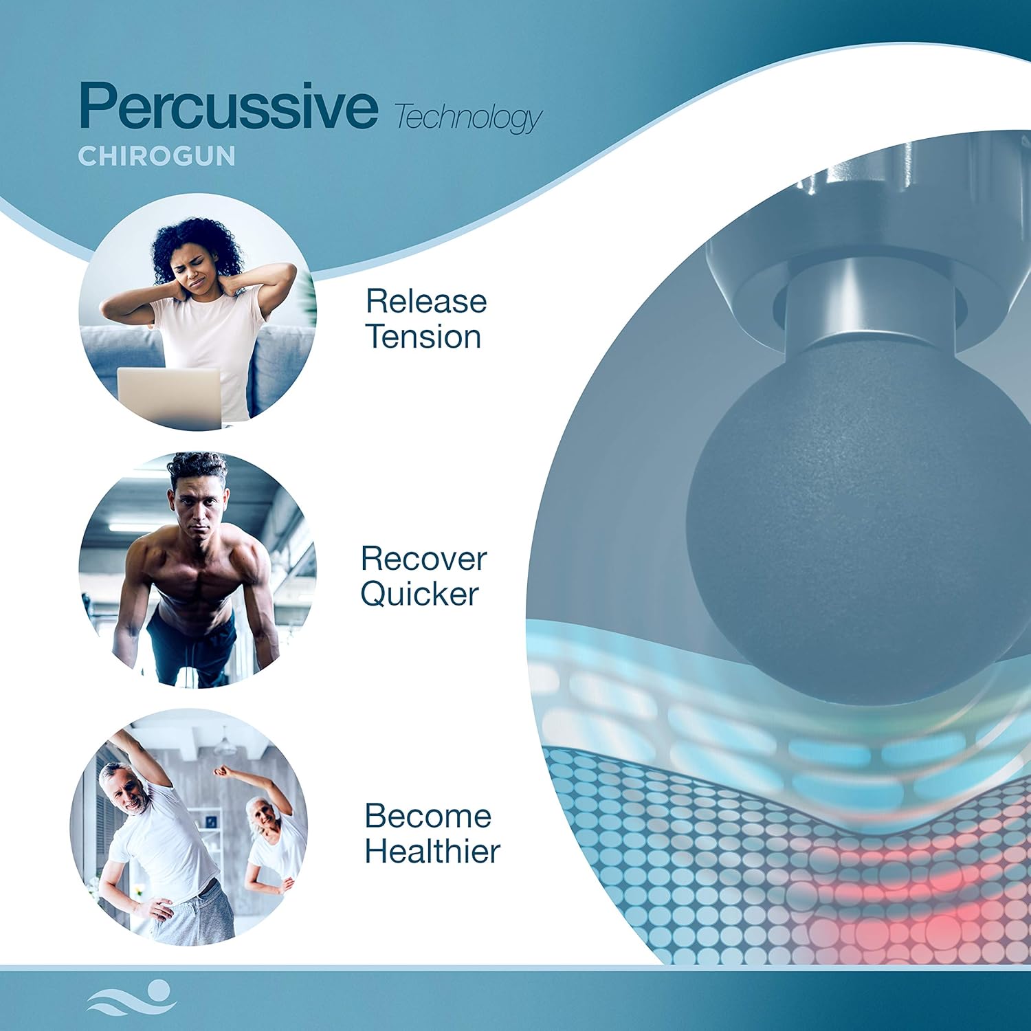 Massage Gun Deep Tissue Massager - Percussion Massage Gun Massager Gun Muscle Massage Gun Deep Tissue Massage Gun Deep Tissue Percussion Muscle Massager Percussion Massager Muscle Gun Massager Chrome: Health & Personal Care
