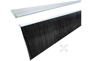 Retsun 5 Sets x 39.37 Inche Net Hair 3 Inches Wide Door Brush Sweeps Seal Garage Roll Up Door Brush Durable Easy Mounting (3 Inches Hair, 5 Sets)