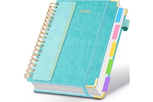 Hardcover Spiral Notebook 8.5"x11" Journal Notebook with Tabs and Removable Dividers 300 Pages 5 Subject Notebook College Rul
