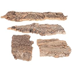 Kisangel 4Pcs Terrarium Cork bark Reptile Tree bark