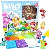 Bluey Sand Art Kit, Includes 5 Sand Art Bottles & 7