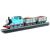 Bachmann Trains Deluxe Thomas &amp; The Troublesome Electric Train St HO Scale | Complete Starter Set, Locomotive, Rolling Stock, Track, Power Pack and Speed Controller, Build Your Model Railroad, 760