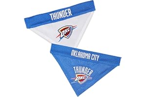 Pets First NBA Dog Bandana - Oklahoma City Thunder Reversible Pet Bandana. 2 Sided Home & Away Sports Bandana with a PREMIUM Embroidery TEAM Logo, Large/X-Large