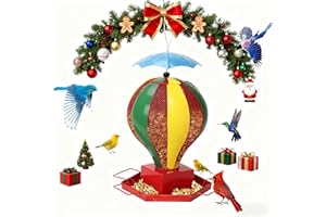 Bird Feeder for Outdoors, Fanosy Squirrel Proof Outside Hanging Birds Feeding All Metal Brushed, Large 6lb Capacity, Weather Resistant, Unique Design Feeders for Garden Use