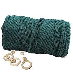 Macrame Cord 3mm 109 Yards Deep Green, Colored