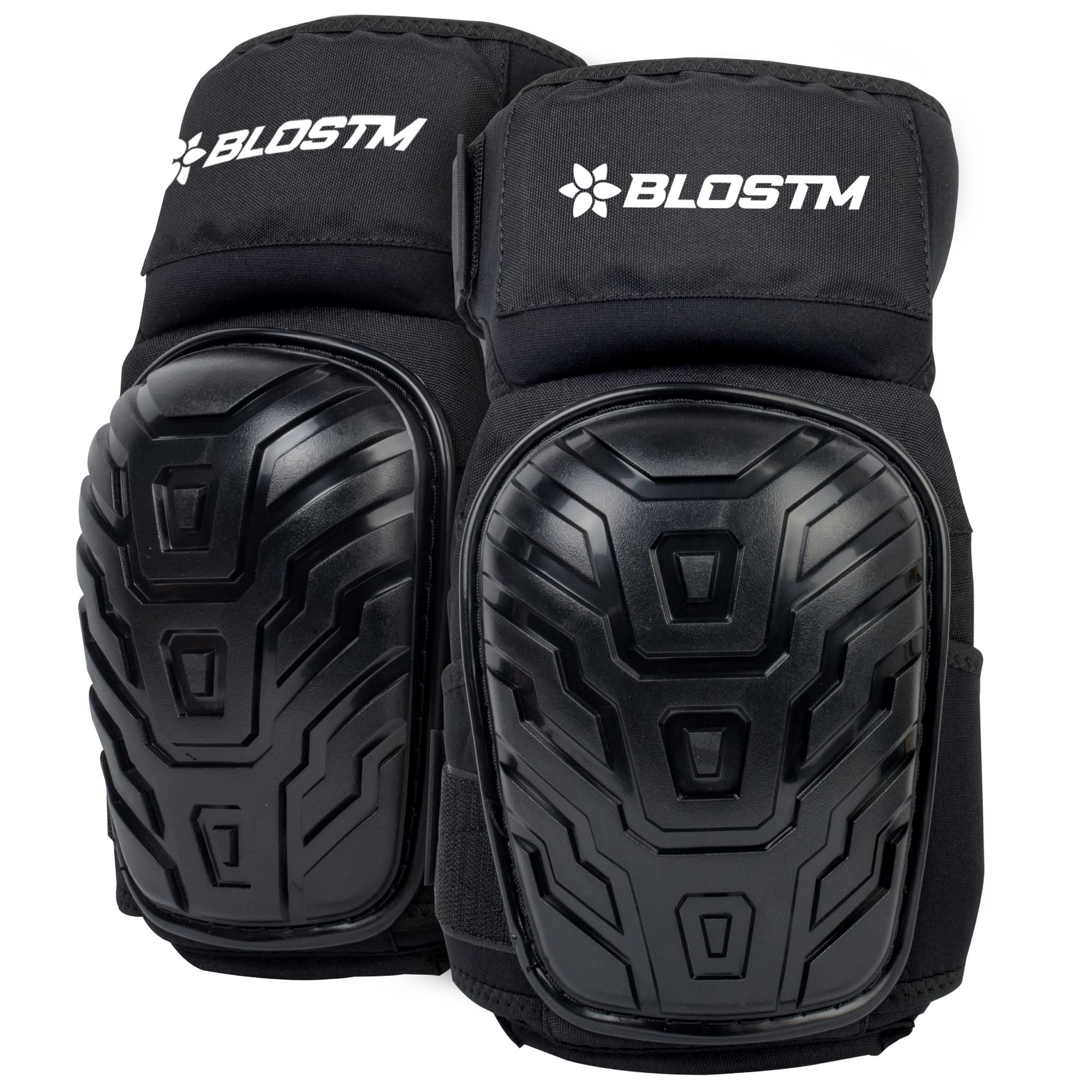 BLOSTM Knee Pads for Work - Adjustable, Anti-Slip Knee Pads Work - Gel Cushion & Foam Padding Heavy Duty Work Knee Pads for Men & Women, Work, Construction, Cleaning, Gardening Knee Pads (1 Pair)