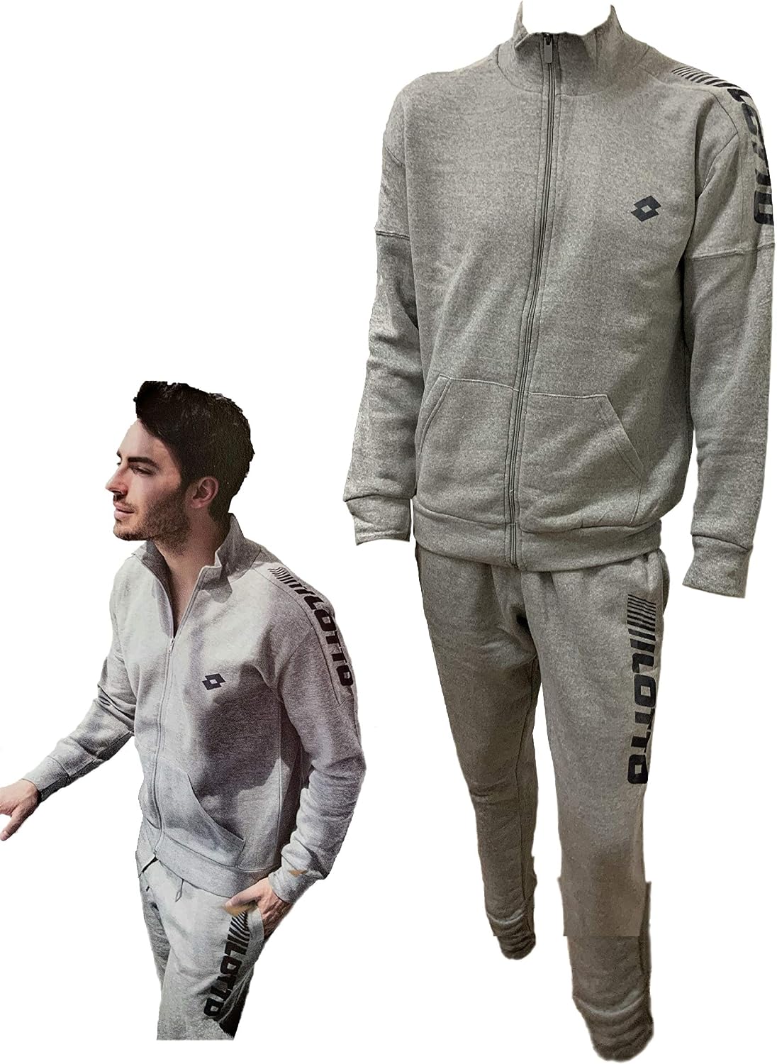 Vari Modelli Tuta Uomo Cotone Felpato Lotto Tuta Uomo in Felpa GARZATA Tuta  Sportiva Uomo Tute da ginnastica Abbigliamento sportivo berjaya.edu.my