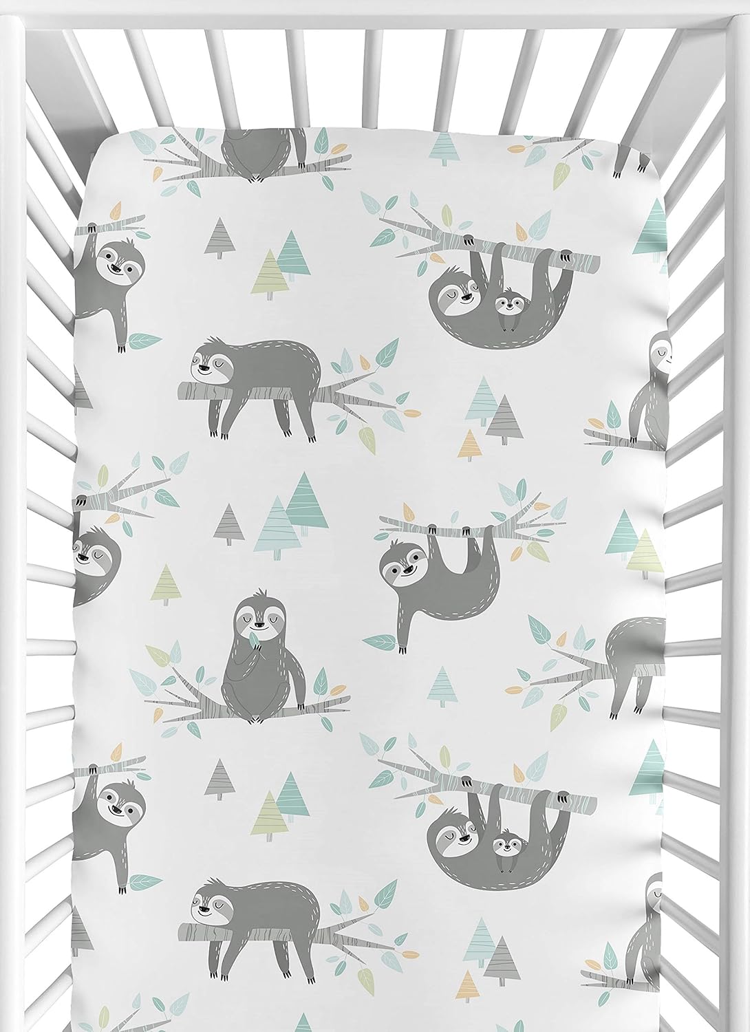 sloth baby crib bedding