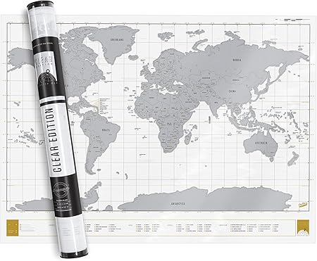 Carte Du Monde à Gratter Edition Transparence Amazonfr