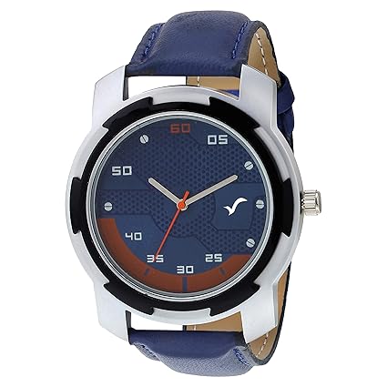 WRIGHTRACK Exclusive Series Analogue Blue Dial Quartz Movement Blue Leather Strap Mens & Boys Watch (WT452)