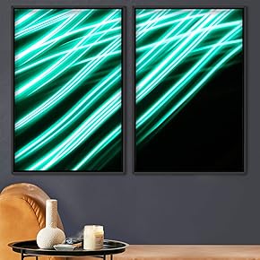 signwin 2 Piece Framed Canvas Wall Art Abstract...