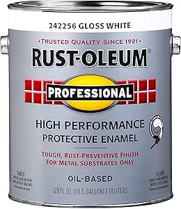 Rust Oleum 242256 White Gloss Finish 128 Fl Oz House Paint Amazon Com