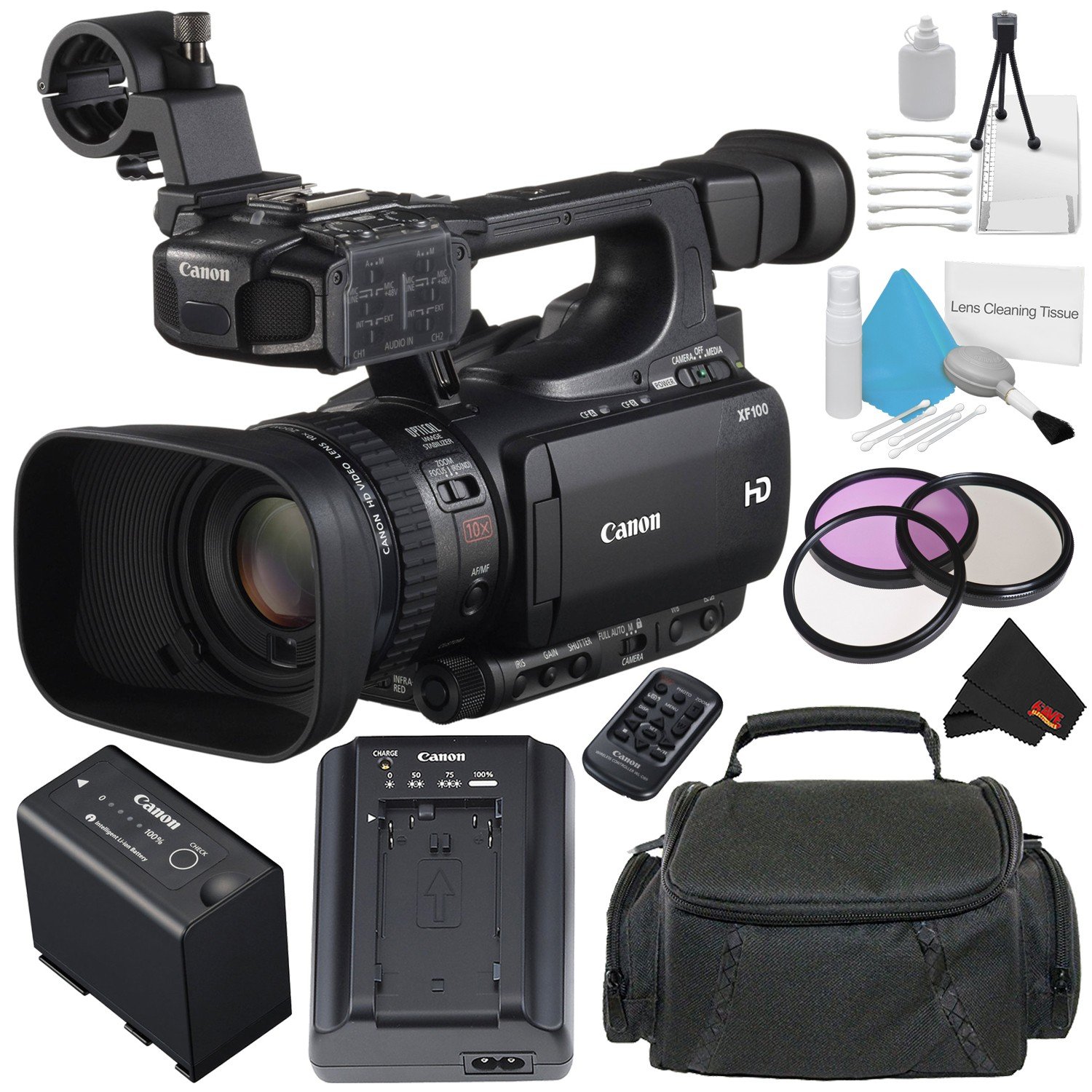 Canon XF100 Professional Camcorder Deluxe Bundle eBay