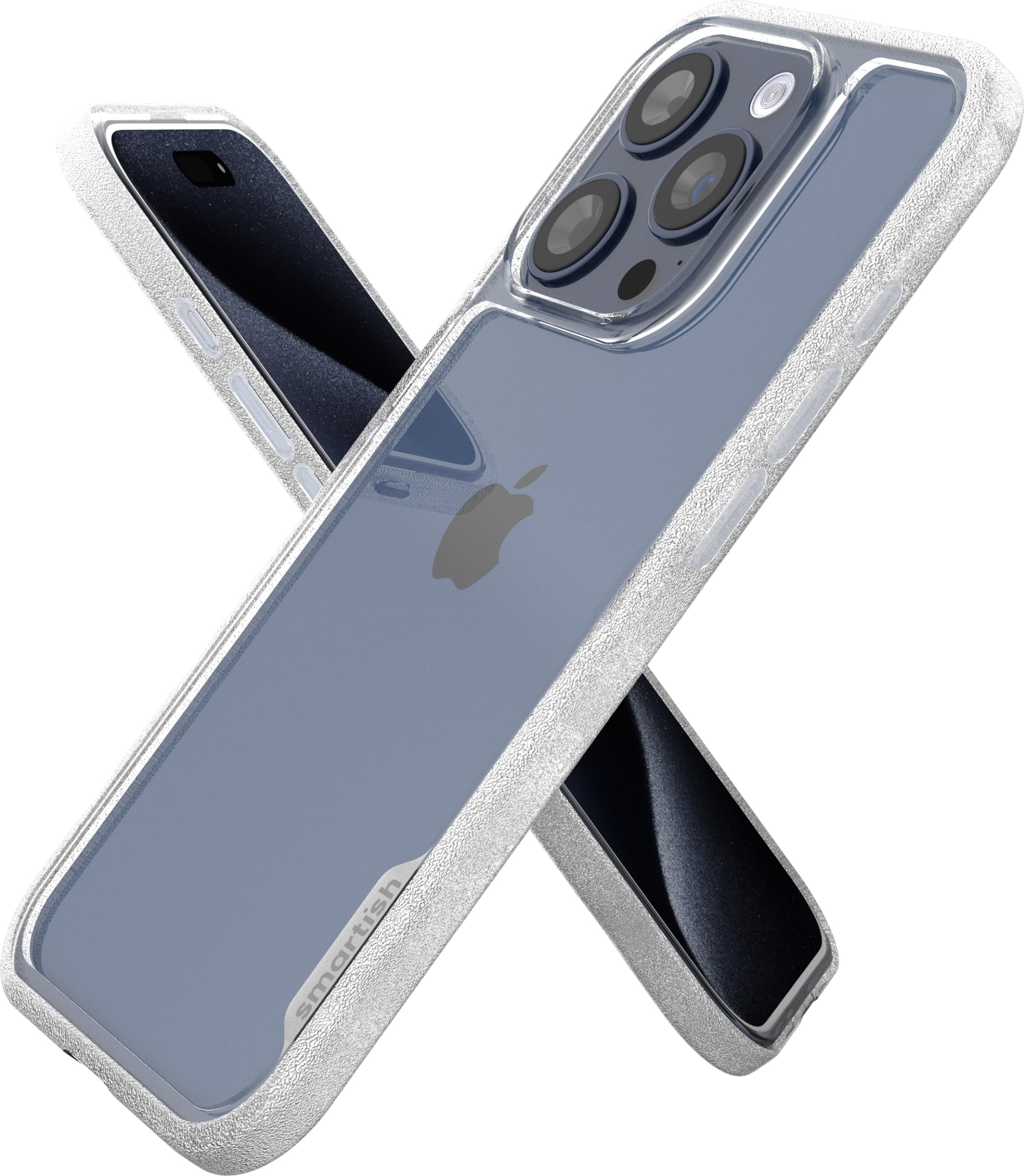 Smartish iPhone 15 Pro Slim Case - Gripmunk - [Lightweight + Protective] Thin Grip Cover with Drop Protection - Clearly Clear