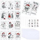 Chivertion 24 Pack Gothic Christmas Cards Bulk with Envelopes | 4 x 6 In Christmas Skeleton Gretting Cards with Seal Sticker, Spooky Funny, Christmas Tree Skeleton Couples for Gift Exchange