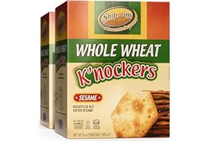 Shibolim Whole Grain Whole Wheat Crackers with Sesame, 6oz (Pack of 2) Crisp & Delicious Awesome Crunch! Great Mouth Feel, Made with Whole Grains, Kosher