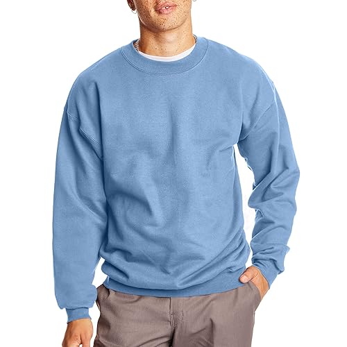 Hanes Men's Big and Tall Ultimate Cotton Heavyweight, Light Blue