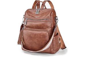 OPAGE Leather Backpack Purse for Women Fashion Tassel Ladies Shoulder Bags Designer Large Backpack Travel Bag
