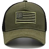 NVJUI JUFOPL American Flag Trucker Hat for Men & Women
