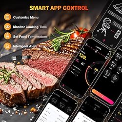 Meat Thermometer Wireless, 800FT WiFi Bluetooth