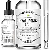 Herbalicious Hyaluronic Acid Serum – Hyaluronic Acid Serum for Face – Paraben-Free Pure Hyaluronic Acid – Moisture Boost Hydrating Serum – Anti-Aging Serum for Fine Lines, Wrinkles – 2oz