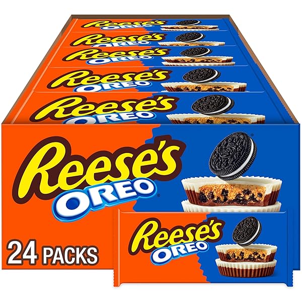 REESE’S OREO MILK CHOCOLATE AND WHITE CREME PEANUT...