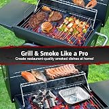 Sunlifer Charcoal BBQ Grill Smoker Barrel Portable Large view 6