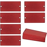 StayMax Aluminum Engraving Blanks with 2 Holes 1.5x3 Inch 25 Pack (Red)