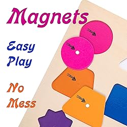 Magnetic Wooden Educational Shape Puzzle - Learn