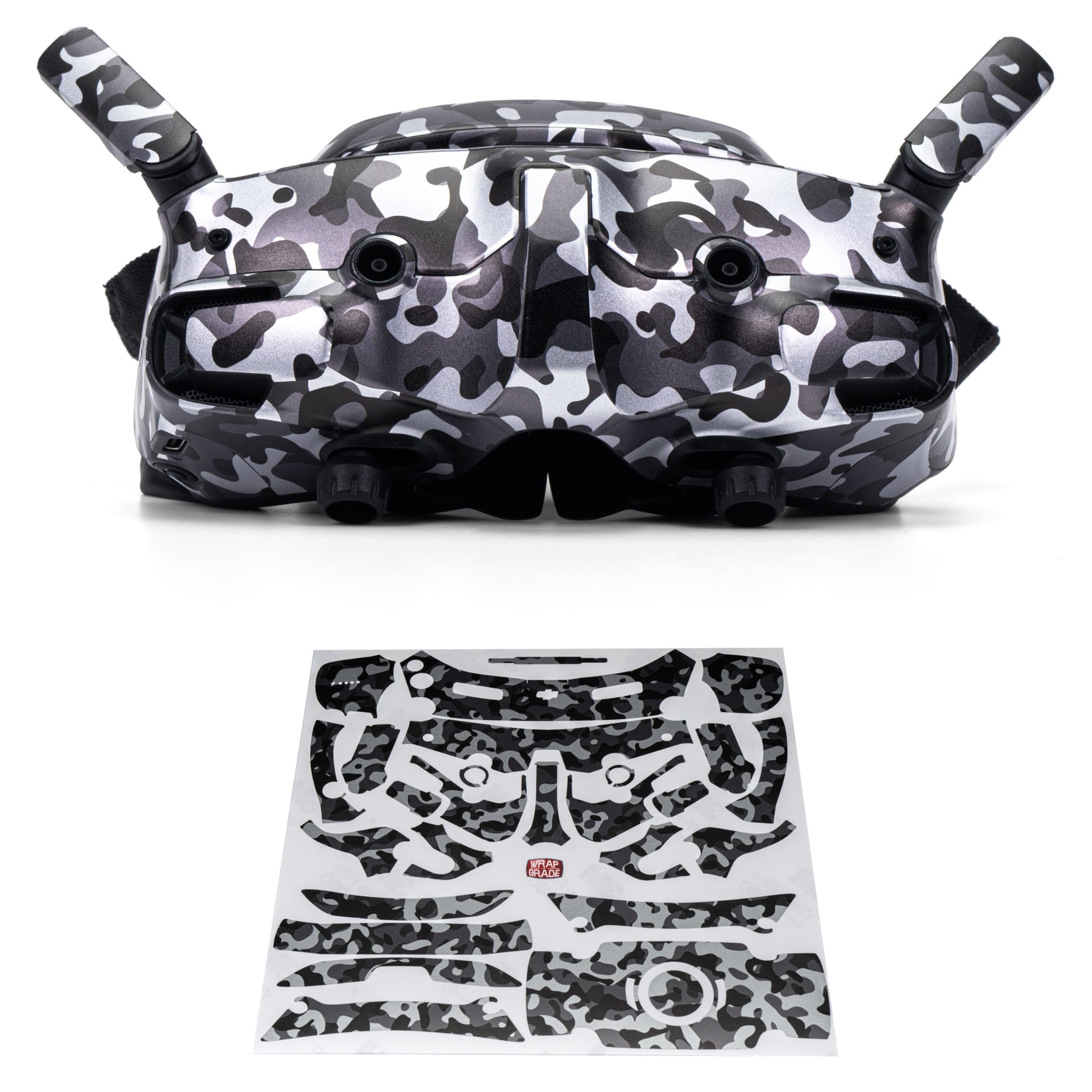 WRAPGRADE Skin Stickers for DJI Goggles 3 (Grayish CAMO)
