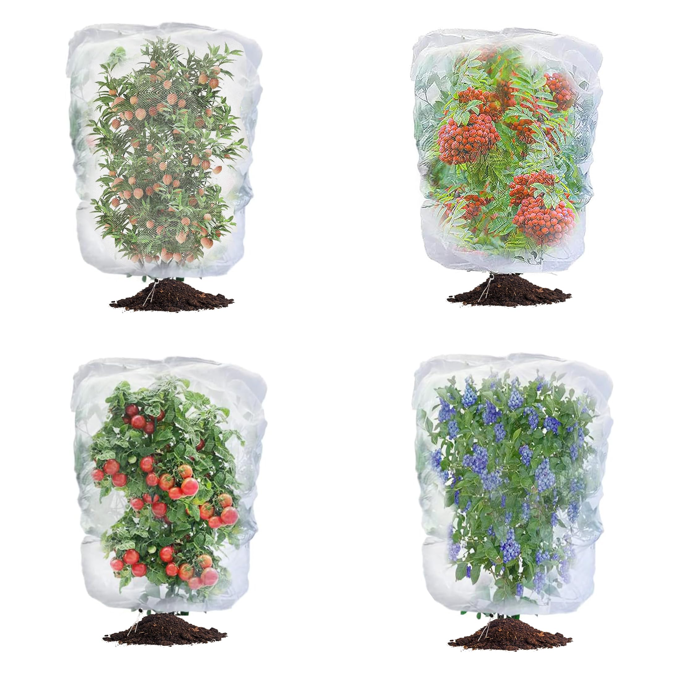 Photo 1 of afzdby Garden Mesh Netting with Drawstring,Plants Cover Protection from Anti Birds,Bugs,Cicadas,and Insects-Pest Barrier Bag for Blueberry Bushes,Citrus,Tomatoes,Vegetables,Fruit Tree and Orange
