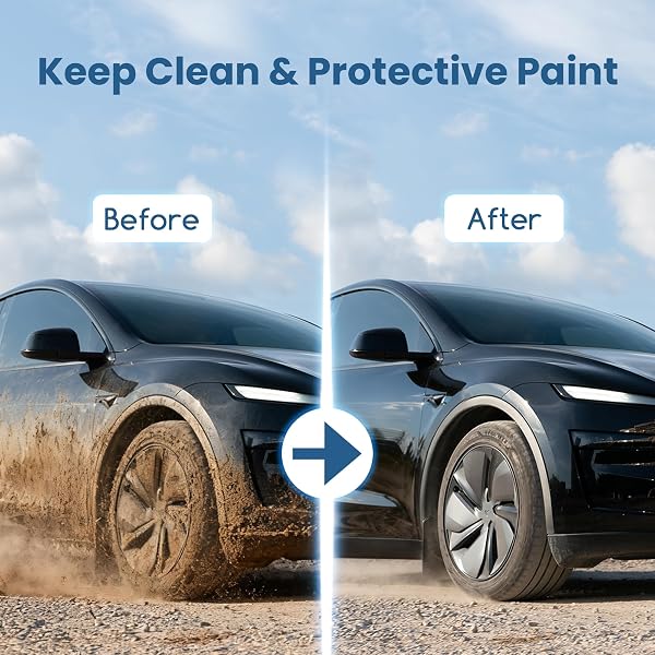 2025 NEW TESLA MODEL Y JUNIPER MUD FLAPS, 4 PCS UPGRADED ALL WEATHER MUD GUARD, NO TAPE, NO DRILLING TIRE PROTECTOR PAINT MUDFLAPS, TESLA EXTERIOR ACCESSORIES COMPATIBLE WITH REFRESH MODEL Y 2025-2026