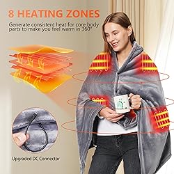 KSFJZF Heated Blanket with Power Bank, 59" x