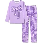 Trendy Tie Dye Spiral Pajamas for Girls 2-Piece Soft Long Sleeve & Pants PJ Set Jammies Size 6-18