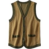 Mens Sweater Vest Solid Knitted Lightweight Thermal Cardigan,DXL Big and Tall Vest