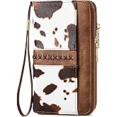 BOSTANTEN Wallets for Women Leather RFID Double Zipper Around Credit Card Holder Large Capacity Wristlet Clutch Wallet
