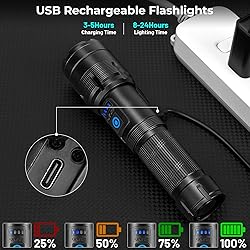 AURASEASON Rechargeable Flashlights High