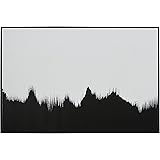 Amazon Brand – Rivet Abstract Black and White Print of Tree Line in Black Frame, 24" x 16"